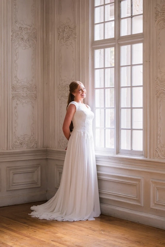 The Modest Bridal Collection by Barbie Style #MBC 7375 #2 frontface vertical thumbnail