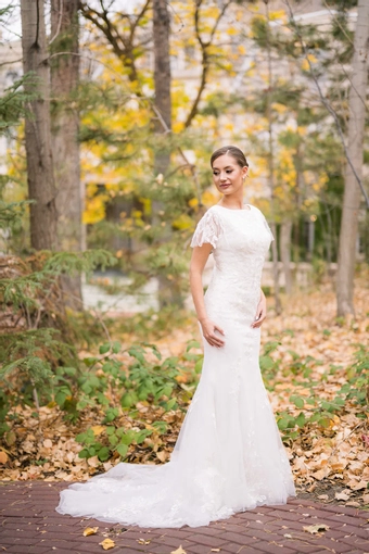The Modest Bridal Collection by Barbie Style #MBC 7379 #3 frontface vertical thumbnail