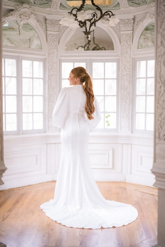 The Modest Bridal Collection by Barbie Style #MBC 7380 #6 backface vertical thumbnail