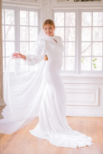 The Modest Bridal Collection by Barbie Style #MBC 7380 #1 frontface vertical thumbnail
