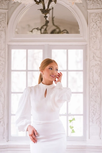 The Modest Bridal Collection by Barbie Style #MBC 7380 #8 frontface vertical cropped thumbnail