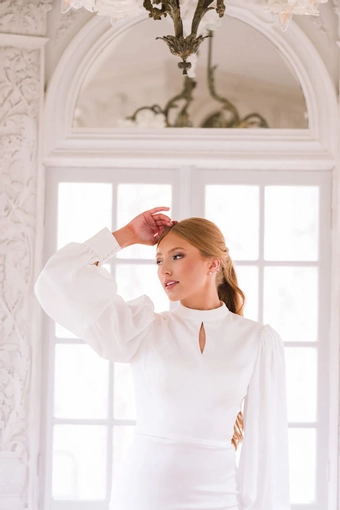 The Modest Bridal Collection by Barbie Style #MBC 7380 #9 frontface vertical cropped thumbnail
