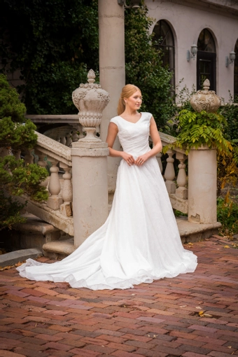 The Modest Bridal Collection by Barbie Style #MBC 7381 #1 frontface vertical thumbnail