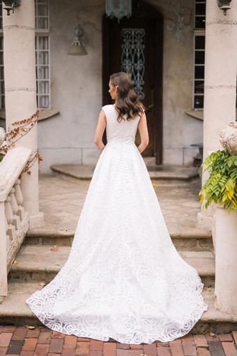 The Modest Bridal Collection by Barbie Style #MBC 7382 #5 backface vertical thumbnail