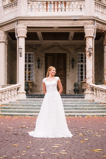 The Modest Bridal Collection by Barbie Style #MBC 7383 #2 frontface vertical thumbnail