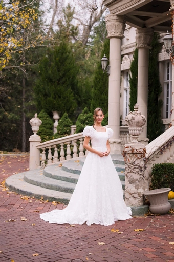 The Modest Bridal Collection by Barbie Style #MBC 7385 #3 frontface vertical thumbnail
