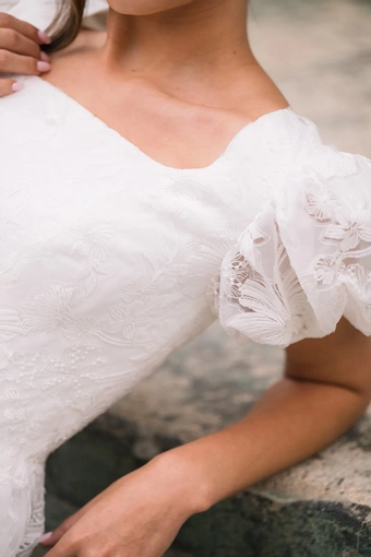The Modest Bridal Collection by Barbie Style #MBC 7385 #6 frontface vertical cropped thumbnail