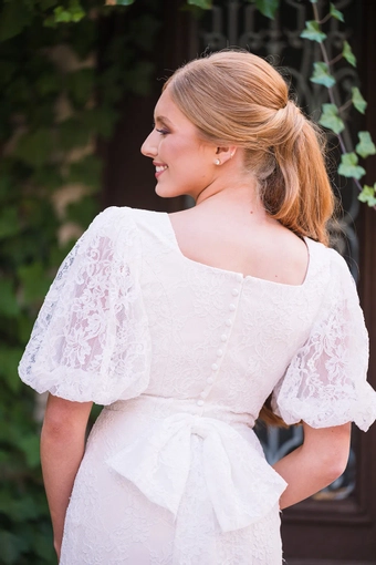 The Modest Bridal Collection by Barbie Style #MBC 7389 #5 backface vertical cropped thumbnail