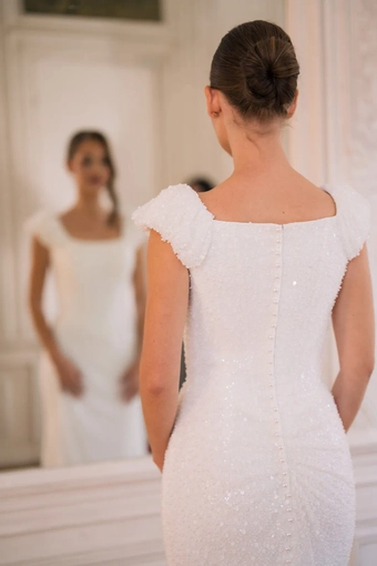 The Modest Bridal Collection by Barbie Style #MBC 7390 #6 backface vertical cropped thumbnail