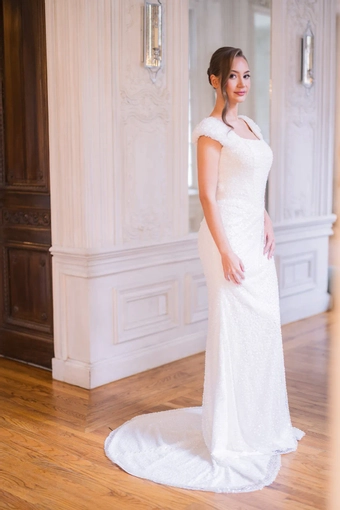 The Modest Bridal Collection by Barbie Style #MBC 7390 #1 frontface vertical thumbnail