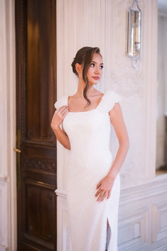 The Modest Bridal Collection by Barbie Style #MBC 7390 #5 frontface vertical cropped thumbnail