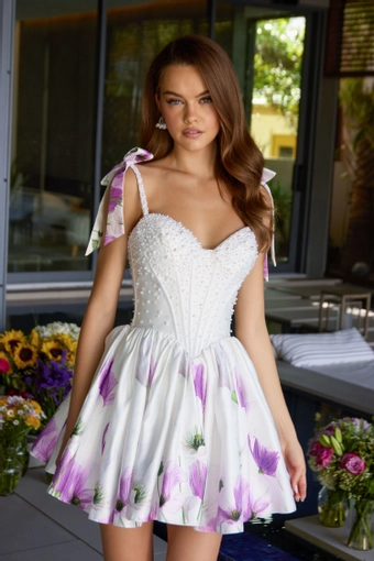 Ava Presley Style #42432 #3 White/Lilac frontface vertical thumbnail