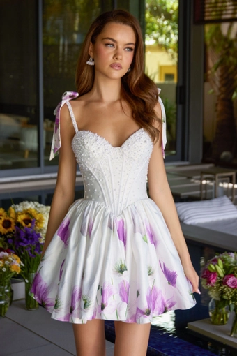 Ava Presley Style #42432 #5 White/Lilac frontface vertical thumbnail