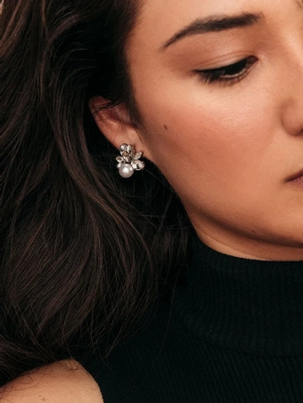 Olive & Piper Bordeaux Studs #1 vertical thumbnail
