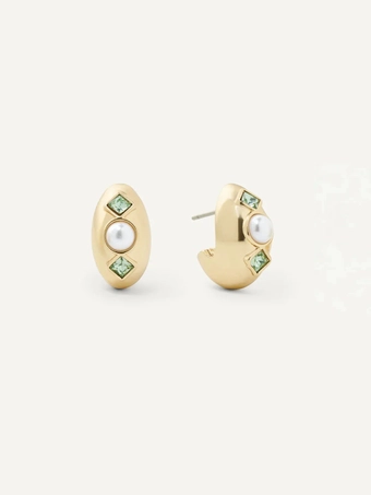 Olive & Piper Clove Huggie Hoops #0 default Gold vertical thumbnail
