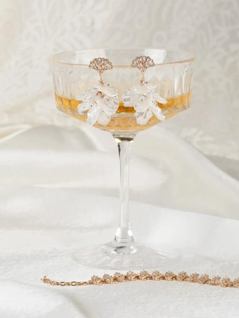 Olive & Piper Corina Drops #3 Gold/Clear vertical thumbnail