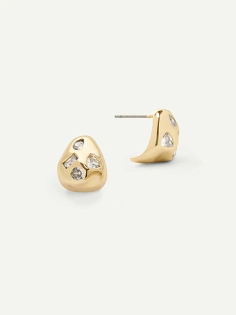 Olive & Piper Ginny Studs #2 Gold vertical thumbnail