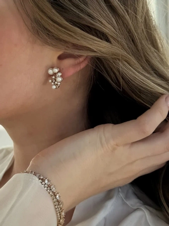 Olive & Piper Julianna Studs #2 Gold vertical thumbnail