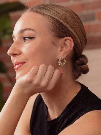 Olive & Piper Lupe Crescent Studs #1 vertical thumbnail
