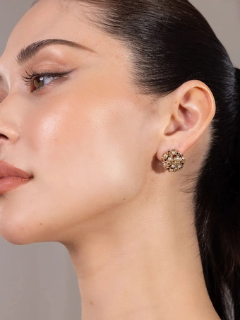 Olive & Piper Lyly Studs #2 Gold vertical thumbnail