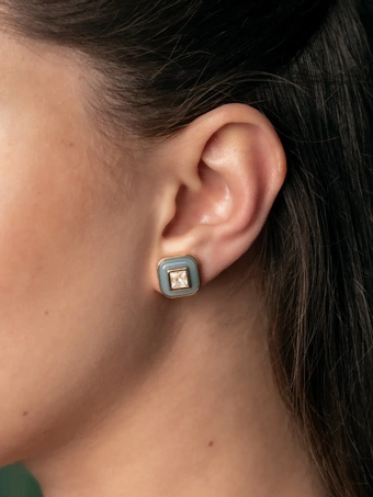 Olive & Piper Lyra Studs #2 Gold vertical thumbnail