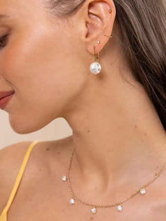 Olive & Piper Marnie Earrings #1 Gold vertical thumbnail