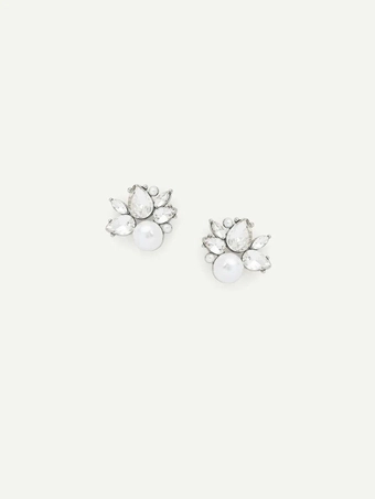 Olive & Piper Mini Bordeaux Studs #0 default Silver vertical thumbnail