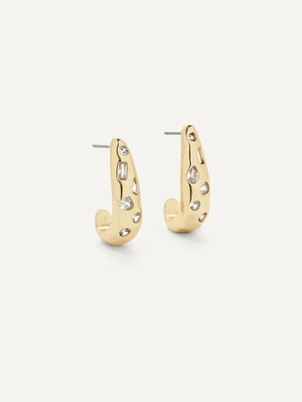 Olive & Piper Ren Hoops #1 Gold vertical thumbnail