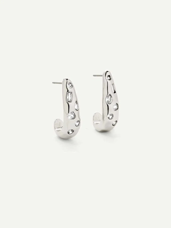 Olive & Piper Ren Hoops #0 default Silver vertical thumbnail