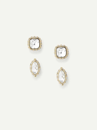 Olive & Piper Shayla Stud Set #2 Gold vertical thumbnail