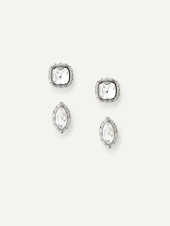 Olive & Piper Shayla Stud Set #0 default Silver vertical thumbnail