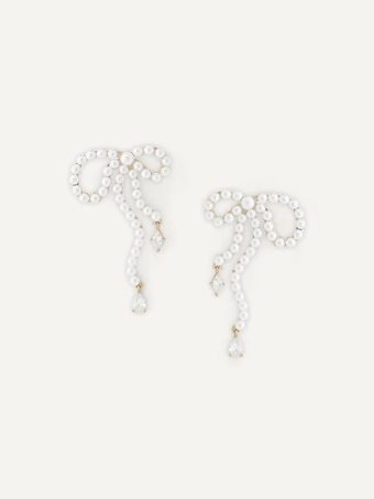 Olive & Piper Sia Earrings #0 default Gold/Pearl vertical thumbnail