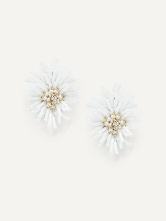 Olive & Piper Tulum Earrings #0 default Gold/White vertical thumbnail