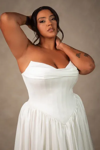 Essense of Australia Plus Size Style NO. D4568PS #4 frontface vertical cropped thumbnail