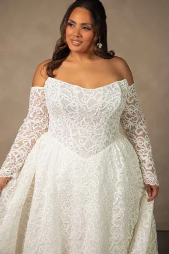 Essense of Australia Plus Size Style NO. D4591PS #4 frontface vertical cropped thumbnail