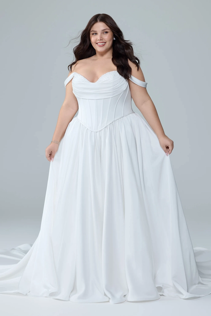 Princess Ball Gown Wedding Dress with Sweetheart Addison #5 Ivory frontface vertical picture