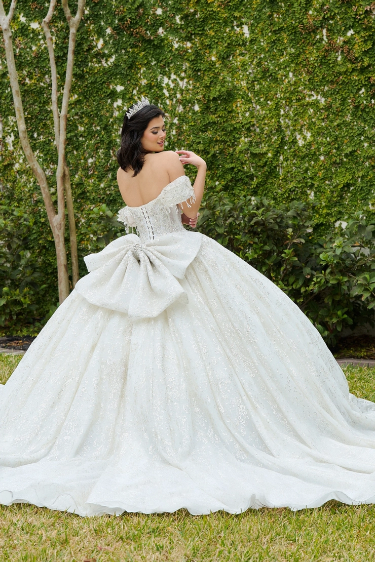 AmaBella Quinceanera Style #Q1104 #1 Ivory backface vertical picture