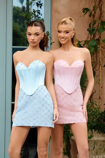 Portia and Scarlett Style #PS26728 $2 Blue Pink frontface vertical cropped thumbnail