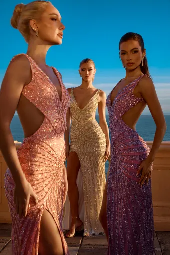 Portia and Scarlett Style #PS25453C $10 Gold Pink frontface vertical cropped thumbnail