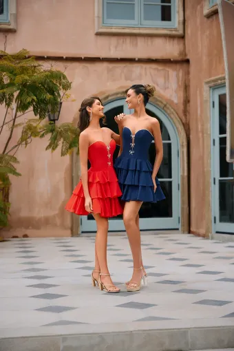 Portia and Scarlett XO202 #2 Red Navy frontface vertical thumbnail