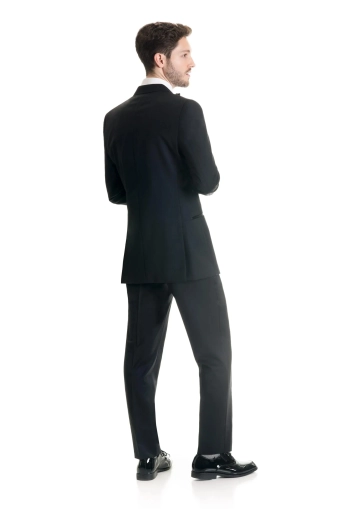 Jim's Formal Wear Style #Black Slim Fit Tuxedo Coat #3 default backface vertical thumbnail