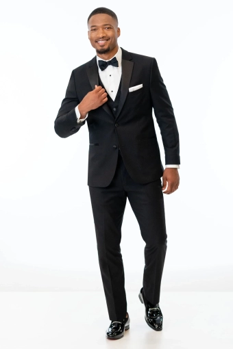 Jim's Formal Wear Style #Black Stretch Slim Fit Tuxedo Coat #0 default frontface vertical thumbnail