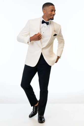 Jim's Formal Wear Style #Ivory Classic Dinner Jacket #0 default frontface vertical thumbnail