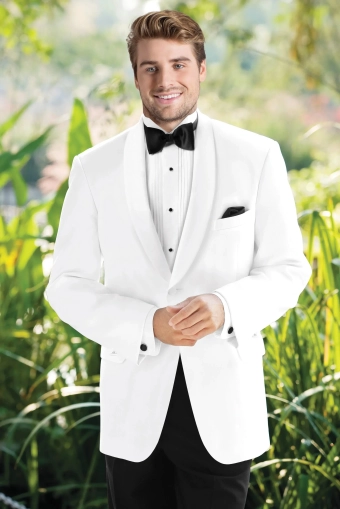 Jim's Formal Wear Style #White Classic Dinner Jacket #3 frontface vertical cropped thumbnail