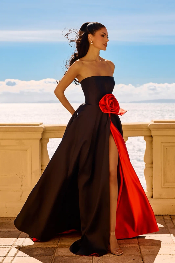 Portia and Scarlett Style #PS26913E #1 Black/Red frontface vertical picture