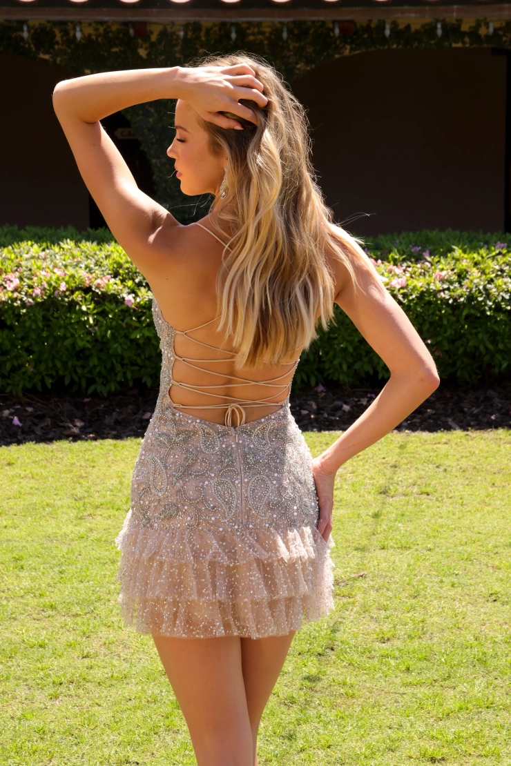 Primavera Couture Style #4647 #9 Nude/Silver backface vertical cropped picture