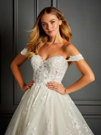 Christina Wu Brides 15767  Off-Shoulder Sweetheart Ballgown Wedding Dress #3 frontface vertical cropped thumbnail