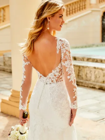 Christina Wu Brides 15788  Lace Mermaid Wedding Dress with Long Sleeves #3 backface vertical cropped thumbnail