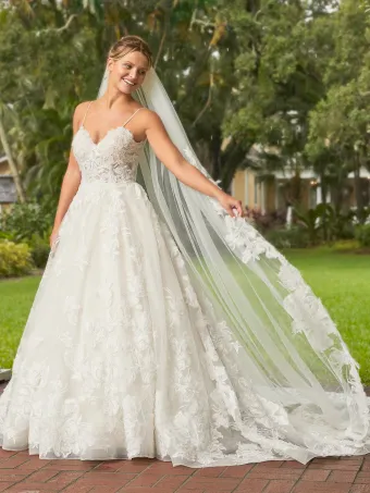 Christina Wu Brides 15795  A-Line Lace Wedding Dress with V-Neckline #0 default frontface vertical thumbnail