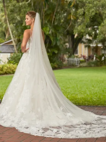 Christina Wu Brides 15795  A-Line Lace Wedding Dress with V-Neckline #4 default backface vertical thumbnail